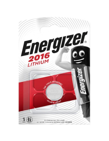 Бутонна батерия литиева ENERGIZER CR2016, 3V, 1 бр. в блистер