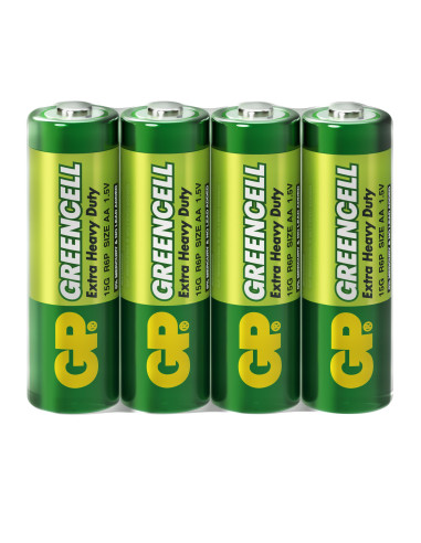 Цинк карбонова батерия GP R6 GREENCELL 15G-S4 /4 бр. в опаковка/ shrink 1.5V