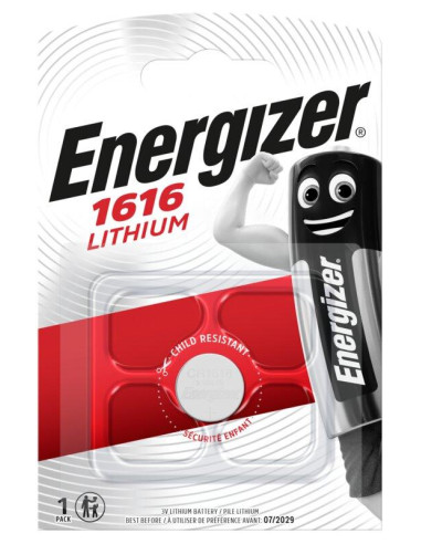 Бутонна литиева батерия ENERGIZER CR1616, 3V 1PK