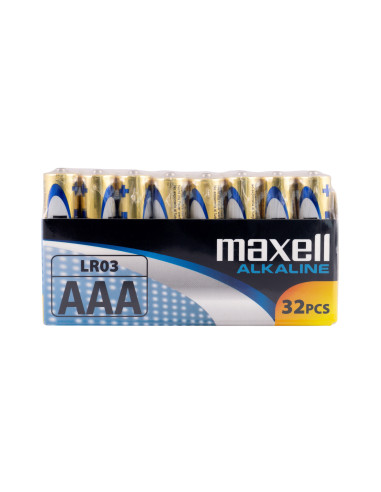 Алкални батерии MAXELL LR03 1,5V AAA 32 бр. pack