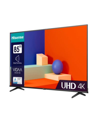 Hisense 85" A6K, 4K Ultra HD 3840x2160, DLED, DFA, Precision Colour, HDR 10+, HLG, Dolby Vision, DTS Virtual X, Smart TV, WiF