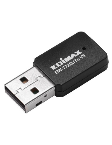 Безжичен мини адаптер EDIMAX EW-7722UTN V3, USB, Realtek, 2.4Ghz, 802.11n/g/b