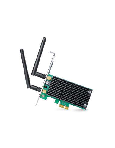 Безжичен адаптер TP-LINK Archer T6E , AC 1300, Dual band, PCI-EX, 2 външни антени