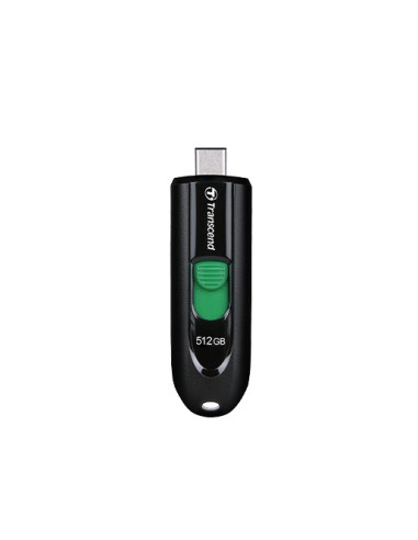 Transcend 512GB, USB3.2, Pen Drive, Type-C, Capless, Black