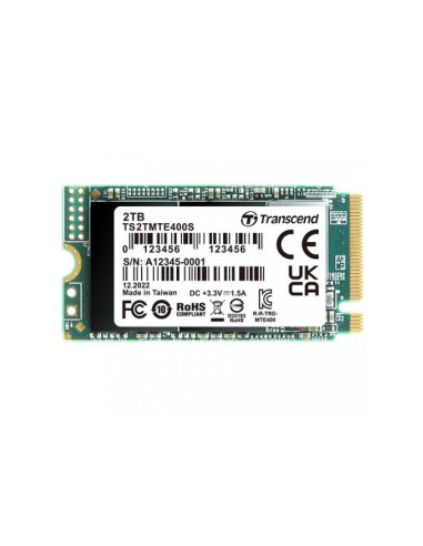 Transcend 2TB, M.2 2242, PCIe Gen3x4, NVMe, 3D TLC, DRAM-less