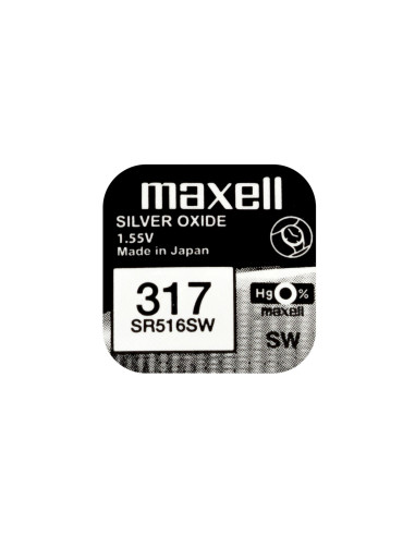 Бутонна батерия сребърна MAXELL SR516 SW /317/ 1.55V