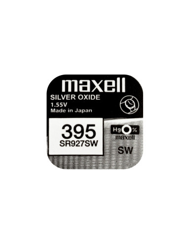 Бутонна батерия сребърна MAXELL SR927 SW /395/399/ AG7 1.55V