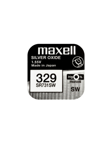 Бутонна батерия сребърна MAXELL SR731 SW / 329/, 1.55V