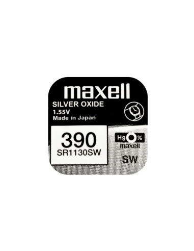 Бутонна батерия сребърна MAXELL SR1130 SW /AG10/ 389/390/ 1.55V