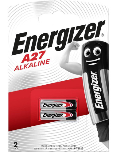 Алкална батерия ENERGIZER 12 V 2 бр. в опаковка за аларми А27 LR27 /цена за 2 батерии/