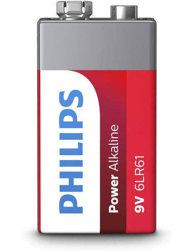 Алкална батерия PHILIPS Power, 6LR61P1B / 10, 6LR61, 9V, 1 брой/блистер