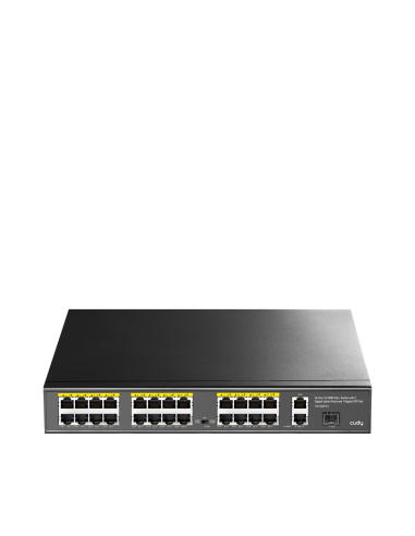 Суич Cudy FS1026PS1, 24 x 10/100 PoE+ Switch 2 x Gigabit порта, 1 x SFP Slot