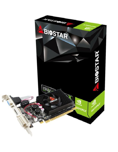 Видео карта BIOSTAR GeForce GT 610, 2GB, SDDR3, 64 bit, DVI-I, D-Sub, HDMI