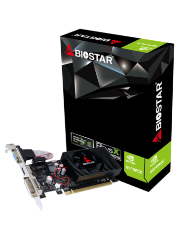 Видео карта BIOSTAR GeForce GT730, 2GB, GDDR3, 128 bit, DVI-I, D-Sub, HDMI