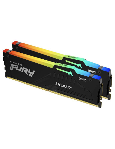 Памет Kingston FURY Beast Black RGB 64GB(2x32GB) DDR5 5600MHz KF556C40BBAK2-64