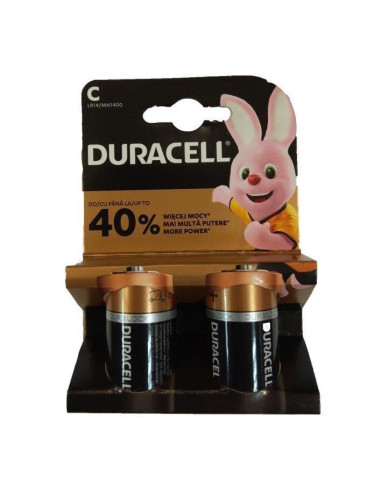 Алкална батерия DURACELL C LR-14 /2 бр. в опаковка/ 1.5V