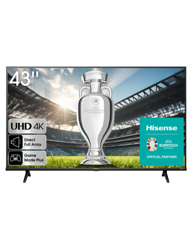 Hisense 43" A6K, 4K Ultra HD 3840x2160, DLED, DFA, Precision Colour, HDR 10+, HLG, Dolby Vision, DTS Virtual X, Smart TV, WiF