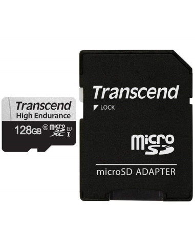 Transcend 128GB micro SD w/ adapter U1, High Endurance