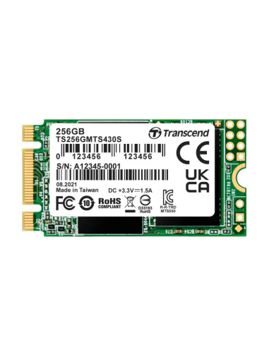 Transcend 256GB, M.2 2242 SSD, SATA3 B+M Key, TLC