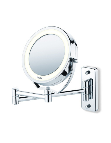 Beurer BS 59 Illuminated mirror,wall-mounted/standing , 8 LED light, 5 x zoom, 2 swivering mirrors, 11 cm