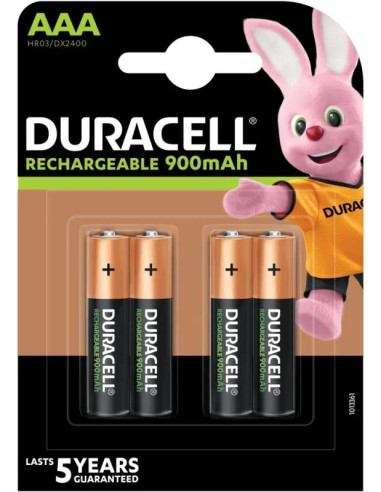 Акумулаторна батерия DURACELL R03 AAA, 900mAh NiMH, 1.2V, 4 бр. в опаковка