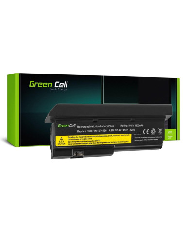 Батерия за лаптоп GREEN CELL, IBM Lenovo ThinkPad X200 X201 X201i 42T4534, 10.8V, 6600mAh