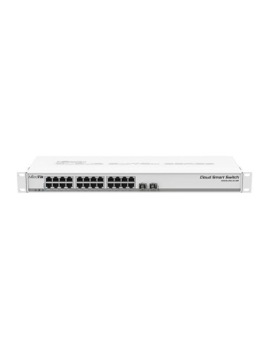 Суич MikroTik 326-24G-2S+RM 24 x Gigabit Ethernet ports, 10/100/1000Mbps, 2x SFP+ cages, монтаж в шкаф