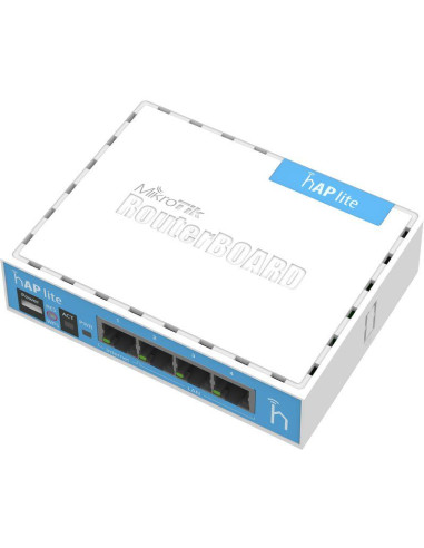 Безжичен Access Point MikroTik hAP lite RB941-2nD, 32MB RAM, 4xLAN, built-in 2.4Ghz 802.11b/g/n, Classic