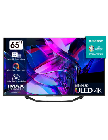 Hisense 65" U7KQ, 4K Ultra HD 3840x2160, ULED, FALD, Quantum Dot, 144Hz, IPS, HDR 10+, HLG, Dolby Vision IQ, Dolby Atmos, Sma