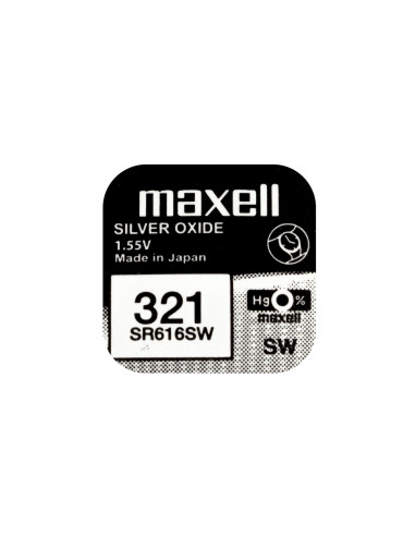 Бутонна батерия сребърна MAXELL SR616 SW /321/ 1.55V