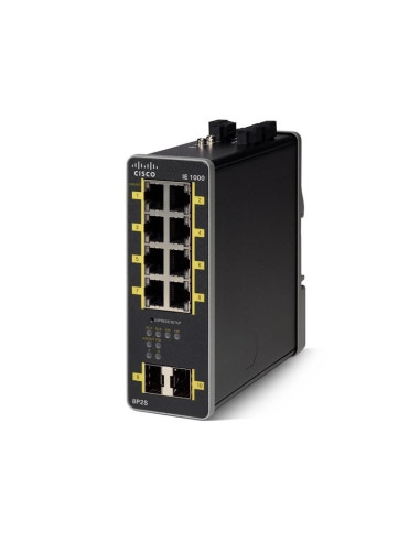 Cisco IE1000 with 8 FE Copper PoE+ ports and 2 GE SFP uplinks