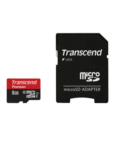 Transcend 8GB micro SDHC UHS-I Premium (with adapter, Class 10)