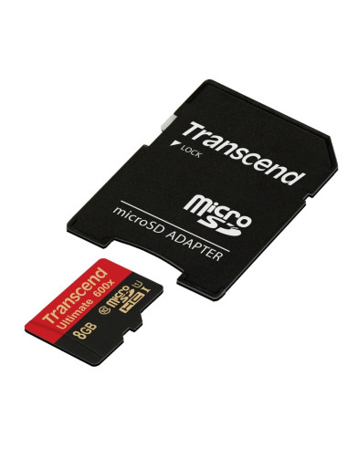 Transcend 8GB micro SDHC UHS-I (with adapter, Class 10)