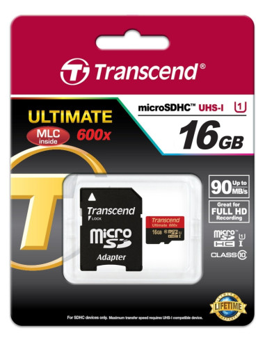 Transcend 16GB micro SDHC UHS-I Ultimate (with adapter, Class 10)