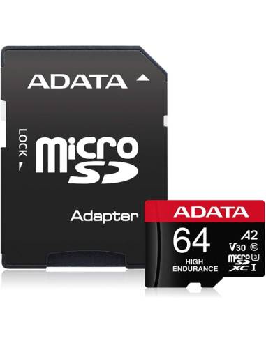 ADATA 64GB MicroSDXC UHS-I U3 V30S High (with adapter)