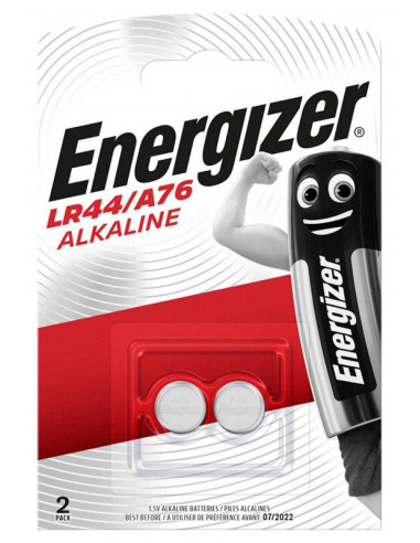 Бутонна микроалкална батерия LR-44 /AG13/ 2бр. 1,55V в опаковка ENERGIZER