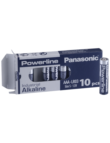 Алкални батерии индустриални LR03 AAA 1,5V 10PK INDUSTRIAL Powerline PANASONIC