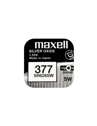 Бутонна батерия сребърна MAXELL SR626 SW /AG4/377/ 1.55V