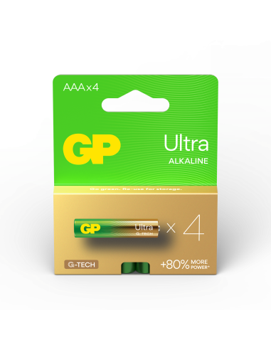 Алкална батерия GP ULTRA LR03 AAA /4 бр. в опаковка/ блистер 1.5V GP,GP24AU