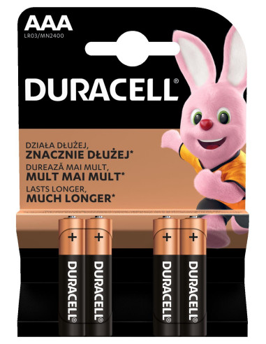 Алкална батерия DURACELL BASIC LR03 /4 бр. в блистер/ 1.5V