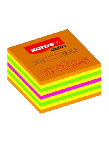 Самозалепващи листчета KORES Cubo 75 x 75 mm, 450 л.