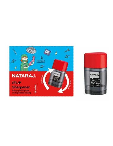 Острилка Nataraj iFlip 2 в1 (гума+острилка)(в кутия 12 бр.)