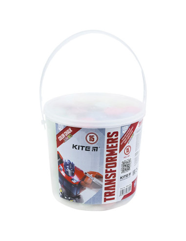 Тебешири Kite Transformers Jumbo кофа цветни 15 бр.