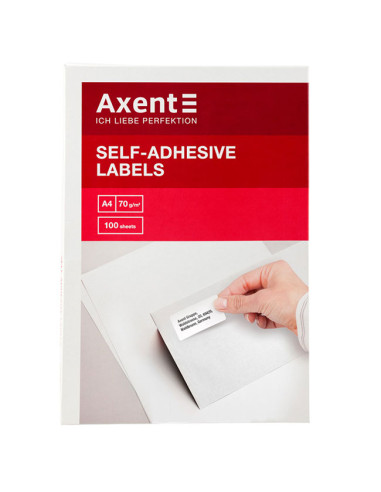 Етикети Axent 52.5x21.2 mm 100 л. 56 етик. Бели