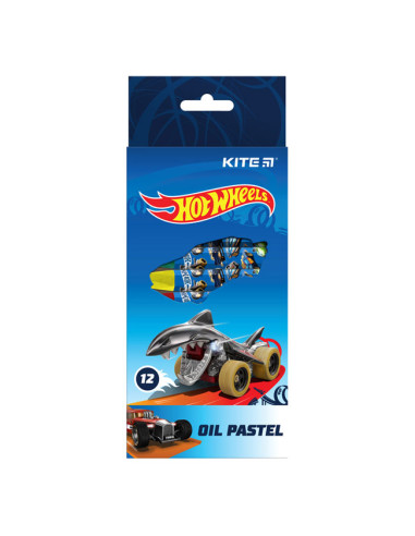 Пастели маслени Kite Hot Wheels 12 цвята