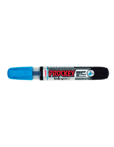 Перманентен маркер UNI PROCKEY 1.4-2.0|3.7, на водна основа, светлосин, PM-225 Light Blue