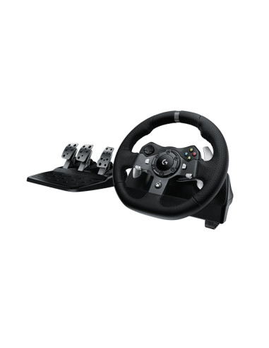 Logitech G920 Driving Force Racing Wheel, Xbox One, PC, 900 Rotation, Dual Motor Force Feedback, Adjustable Pedals, Leather