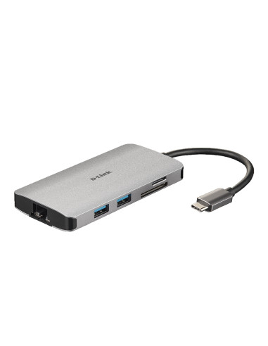 D-Link 8-in-1 USB-C Hub with HDMI/Ethernet/Card Reader/Power Delivery