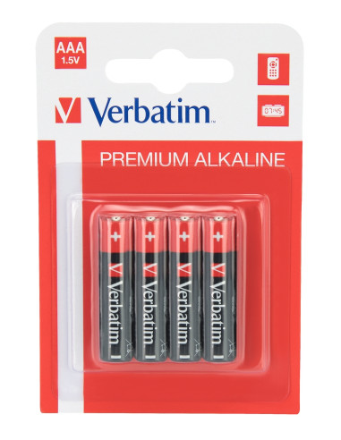 Verbatim ALKALINE BATTERY AAA 4 PACK (HANGCARD)