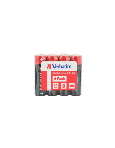 Verbatim ALKALINE BATTERY AA 4 PACK (SHRINK WRAP)